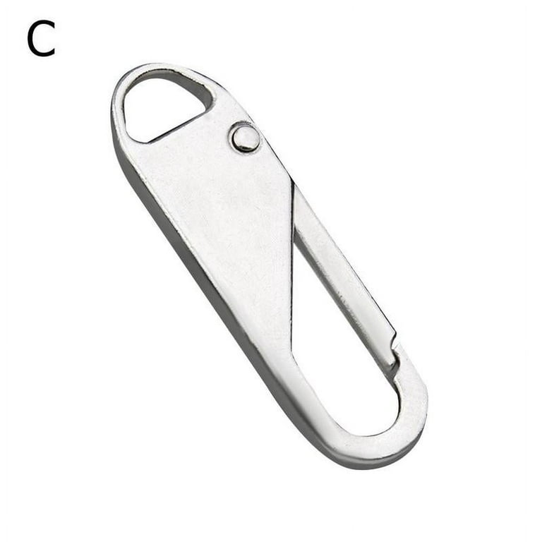 Universal Zipper Pull Tab Replacement Metal Handle Zipper Extender Handle Fixer Zipper Sliders for Backpack Jacket Handbag L4n4, Size: 37, Silver
