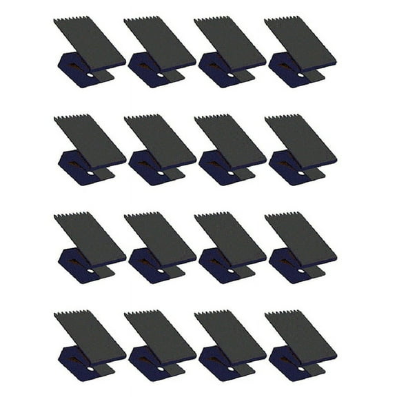 Universal and Reusable Glued Wooden Clips for with Door Handles and Screws, Packed in 16 Units Black