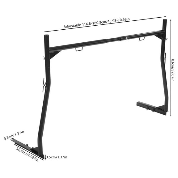 Universal for Pickup Truck Ladder Rack Adjustable Trailer Rack Carbon Steel