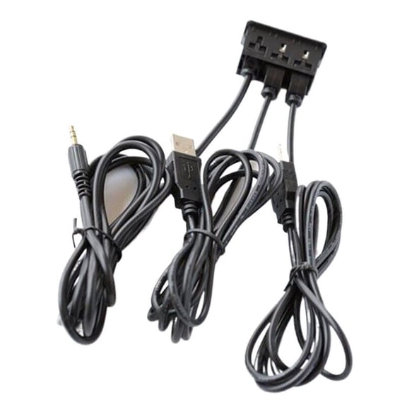 Universal modified dual USB interface+AUX interface charging USB DIY extension cable car USB switch socket