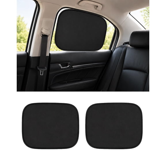 Universal static sunshade for side window, Static Cling Shades for Car Windows, Foldable Black Gel Electrostatic Sunshades, Front and Rear Static Suction Automobile Blocker