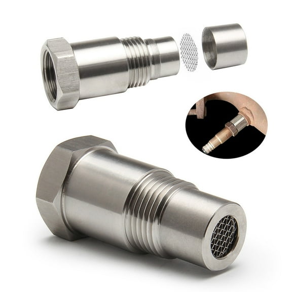 Universal transducer Adapter Eliminator with Catalytic Converter - M18 x 1.5 Thread Stainless Steel transducer Spacer for Check Engine Light Fix,2Pcs