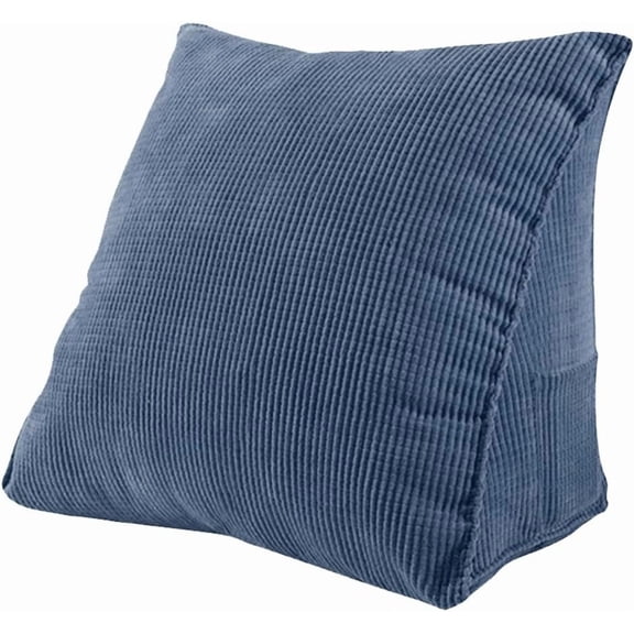 Universal triangle back cushions backrest sofa bed decoration - dark blue, 40 x 36 x 20 cm
