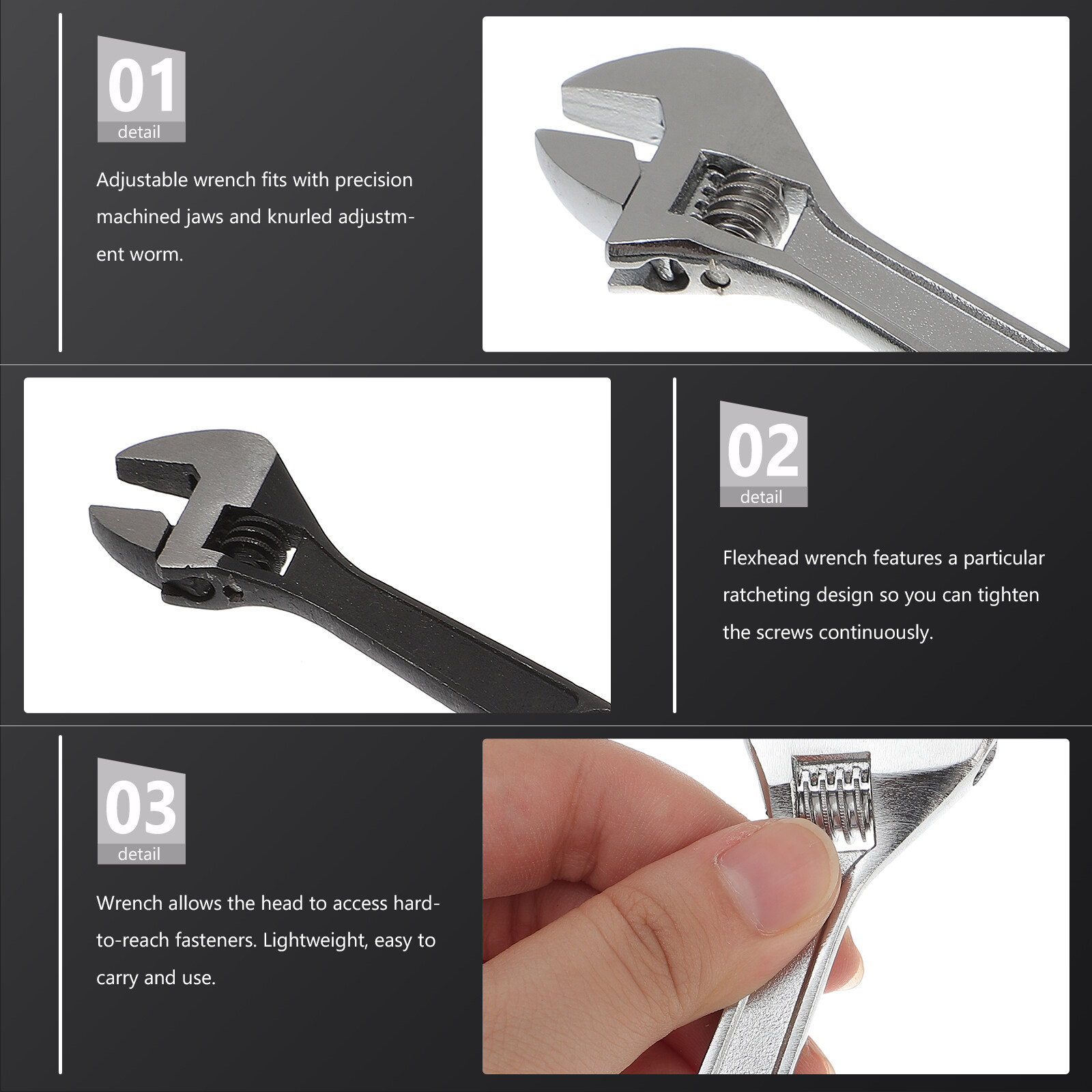 Universal wrench 2Pcs Universal Mini Adjustable Wrench Premium Spanner