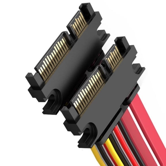 Universally 15+7Pin Male to Male Adapter Cable Durability ABS PVC Construction Power Data Cable Easy Installation