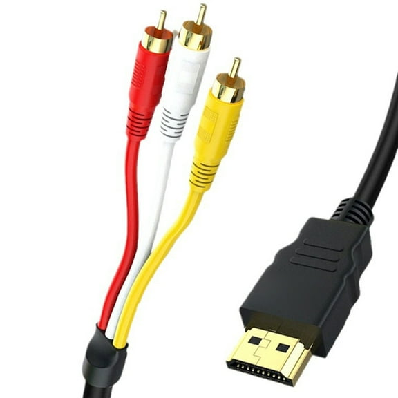 Universally Composite AV to 3RCA Cable HDTV to 3RCA Cable Compatible for HDTVs and Gaming Consoles Connecting 150cm