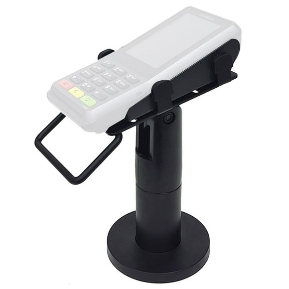 Universally Credit Card Terminals Stand with Internal Wire Routing Adjustable Clamp for 70-100mm Width Device