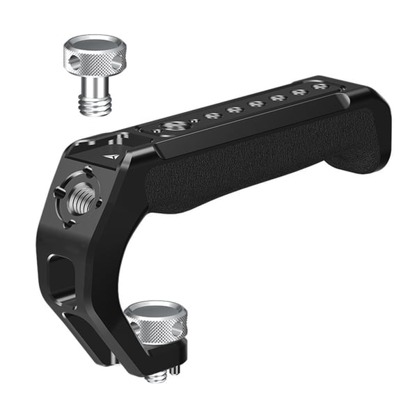 Universally DSLR Camera Top Handle Handgrip with Cold Shoe Mount 1/4 3/8 Arr Locating Hole for Accessories Attachment