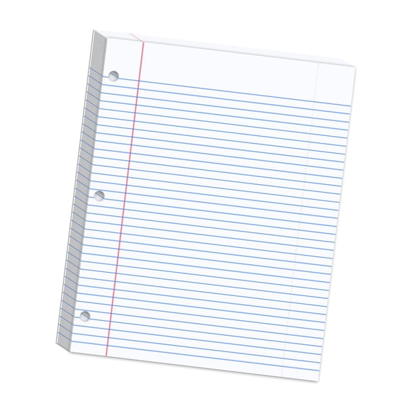 Universally Fit 3 Hole Punched Lined Filler Paper 200 Sheets Smooth Writing Loose Paper Suitable for 3 Rings Binders
