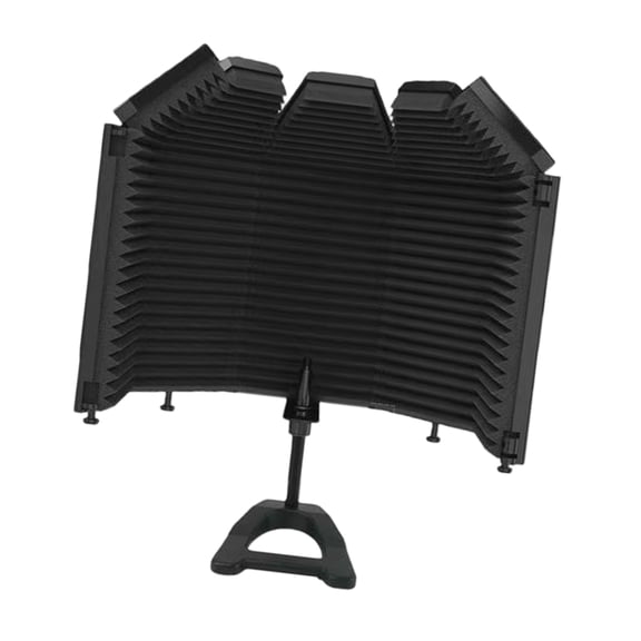 Universally Microphone Noise Isolation Booth 5Panel Easy Setups Without Tools Compatible for Most Mics Models