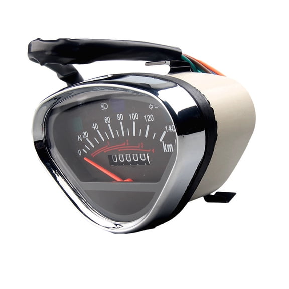 Universally Motorcycle LED Backlight Double Odometer 0-140KMH Speedometer Gauge Tachometer