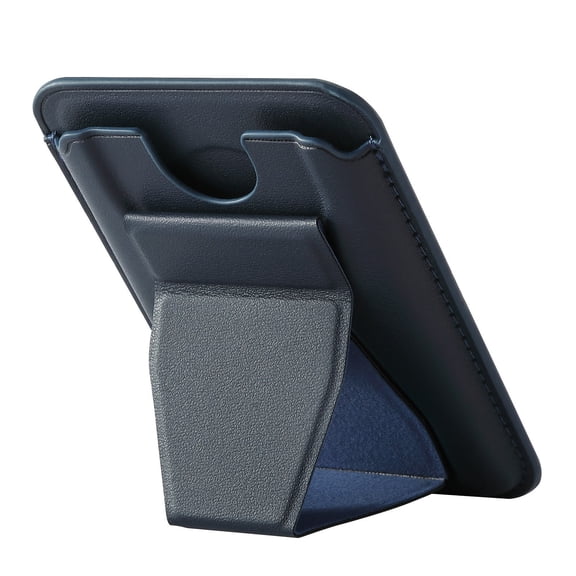 Universally Phone Back Mount Foldable Card Holder Multifunctional PU Smartphone Stand Wallet