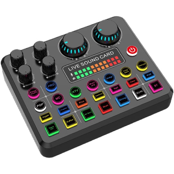 Universally Plug And Play Sound Card For Computers Sound Mixer High Clear Music Processing for Recording Music, Home