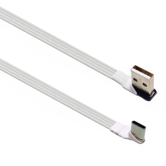 Universally USB A USB2.0 To Type C Charging Cable Flat Design for Through Door And Corners