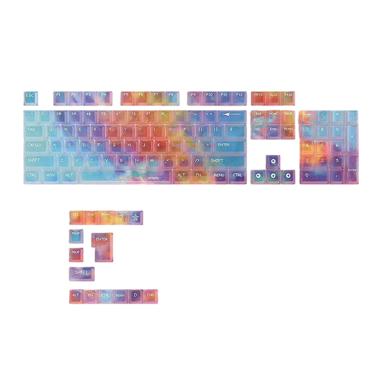 Universals 119 Key Mechanical Keyboards Replacement Keycaps OEM Height Design Durability Construction Anti Slip Grip