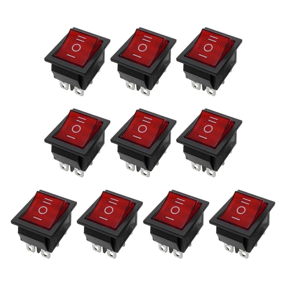 Universals 16A 250V Rockers Styles Power Switches with LED Light Rockers Styles Button Switches for Home and Gym Appliances