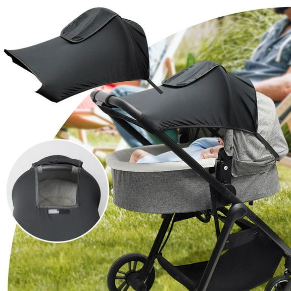 Universals Baby Stroller Sun Cover Pram Sun Shade Cover Bassinet Adjustable Breathable Baby Sunshade Pushchair Awning Sun Windproof Easy To Travel Equipment