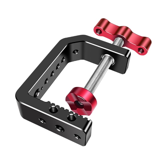Universals Camera Mount C Clamp with 1/4 3/8 Screw Holes Multi-Function Desktop Clamp for Photography and Videography