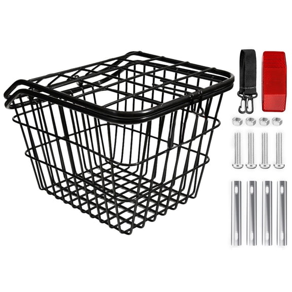 Universals Carbon Steel Rear Bike Basket Large Capacity Mountain Bikes Rears Basket Back Seat Cargo Carriers Rustproof