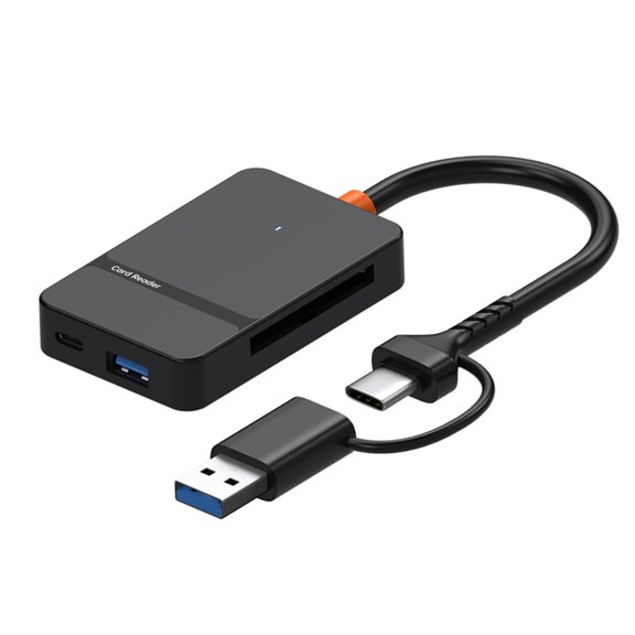 Universals Card Reader OTGs Enableds Two USB Port for MS Memory Cards Rapid File Transfer