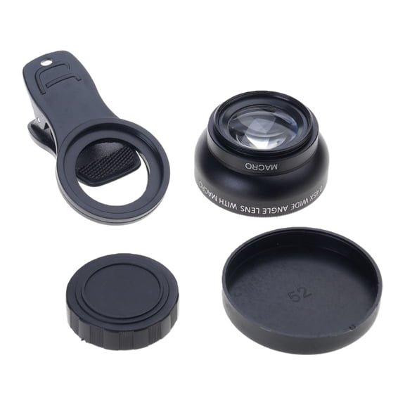 Universals Clip On 0.45X Wide Angled Lens For Mobile Phones DSLR Aluminum Alloys Lightweight Design