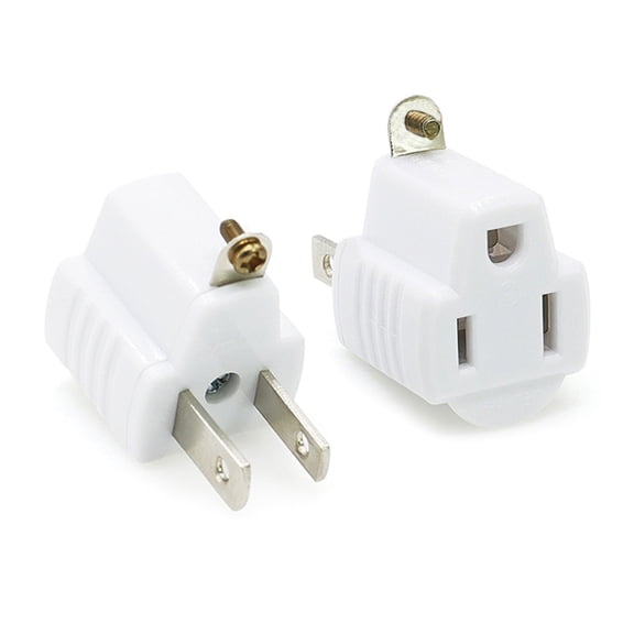 Universals Power Adapter 3 Pin to 2 Pins Plug Socket Adapter Extension Grounding Converter Adapters Outlets Plugs