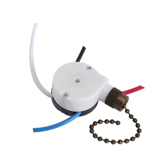 Universals Pull Chain Switches for Ceiling Fan 3 Speeded Controlled Wire Configuration With Pre Installed Cables