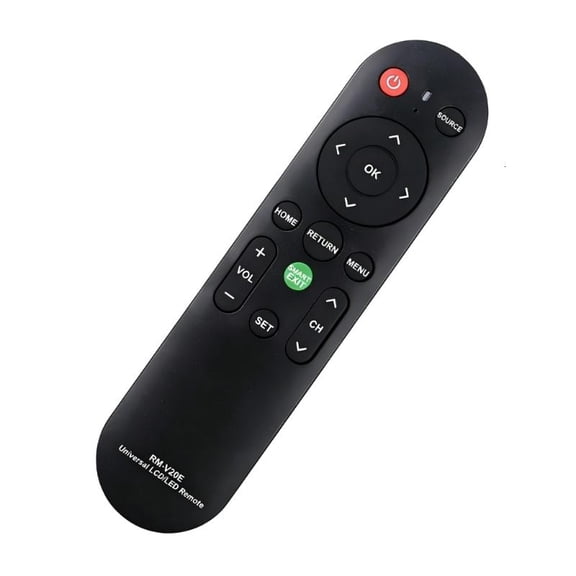 Universals Remote Control RM V20E Infrareds TV Controller, Black Handheld Design for Movie Night and Daily Channel Control Use