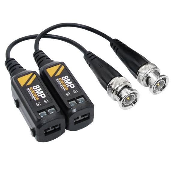 Universals Security Camera Adapters Supports 4 Video Format Through Twisted Pair Cable Not External Power Required for Clear Signals Delivery