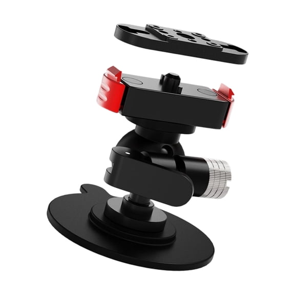 Universals Suction Mount For Action Cameras Toolless Quick Release 360 Adjustable Angled Strong Adhesion Aluminum Alloy