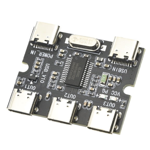 Universals USB C Hub Adapter 3 Port Simultaneous Connection 5V 500mA Per Port Computer Keyboards
