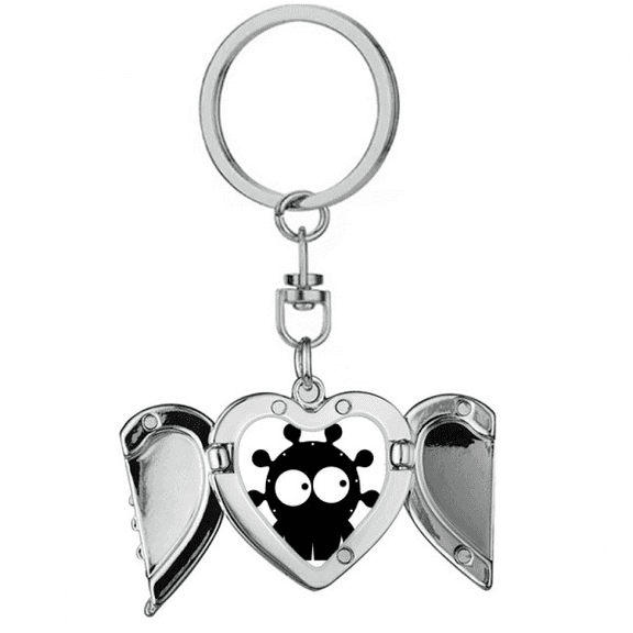 Universe Alien And Monster Alien Heart Angel Wing Key Chain Holder