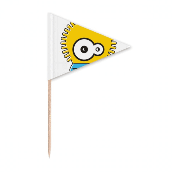 Universe Alien And Monster Yellow Alien Toothpick Triangle Cupcake Toppers Flag