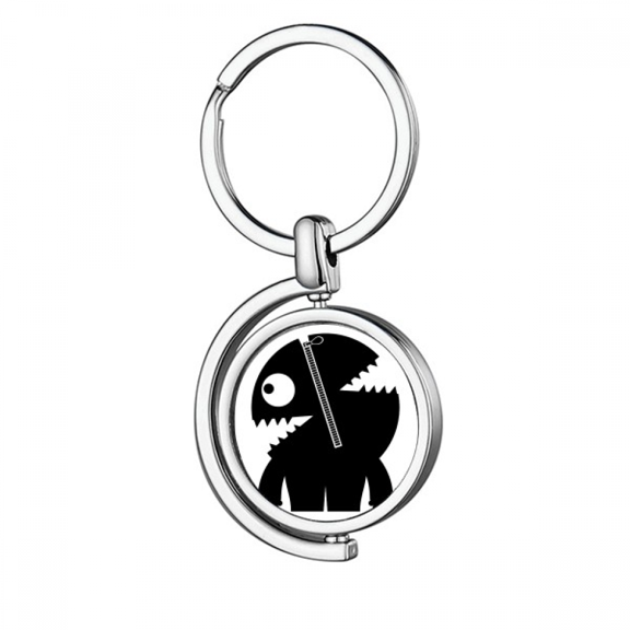 Universe Alien Monster Alien Creature Rotating Keychain Metal Keyring Holder
