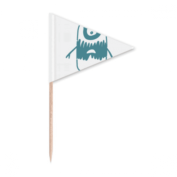Universe Alien Monster Alien Creature Toothpick Triangle Cupcake Toppers Flag