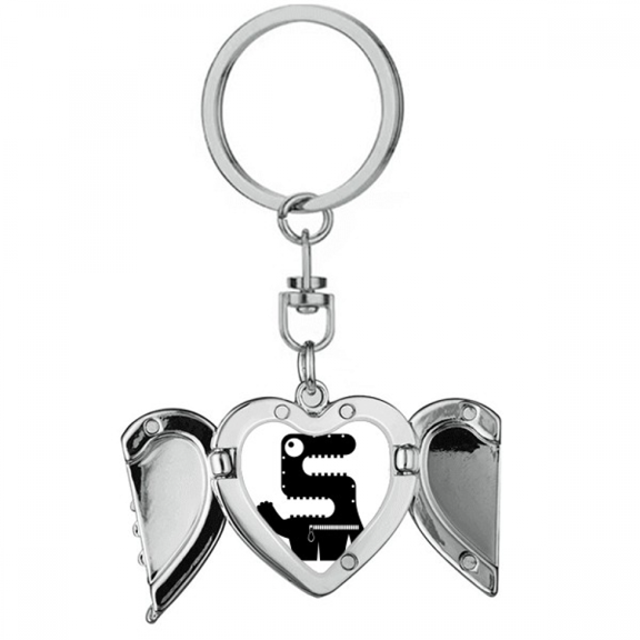 Universe Alien Monster Alien Heart Angel Wing Key Chain Holder