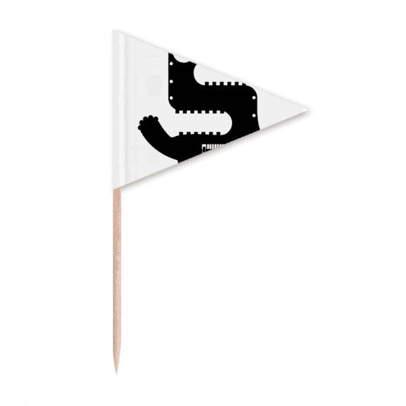 Universe Alien Monster Alien Toothpick Triangle Cupcake Toppers Flag