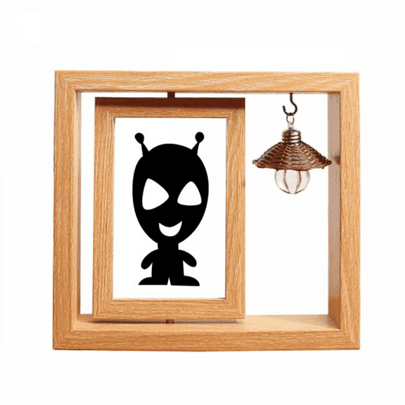 Universe Alien Monster Alien Wooden Rotating Picture Photo Frame 4x6