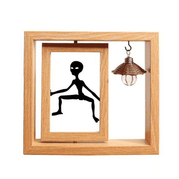 Universe Alien Monster Alien Wooden Rotating Picture Photo Frame 4x6