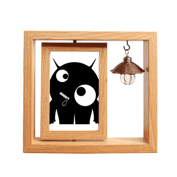 Universe Alien Monster Alien Wooden Rotating Picture Photo Frame 4x6