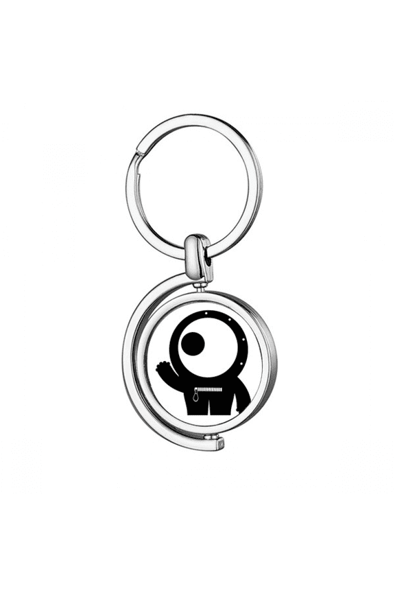 Universe Alien Monster Cyclops Alien Rotating Keychain Metal Keyring Holder