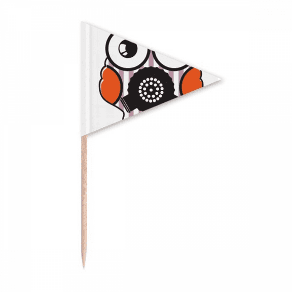 Universe Alien Monster Lovely Alien Toothpick Triangle Cupcake Toppers Flag