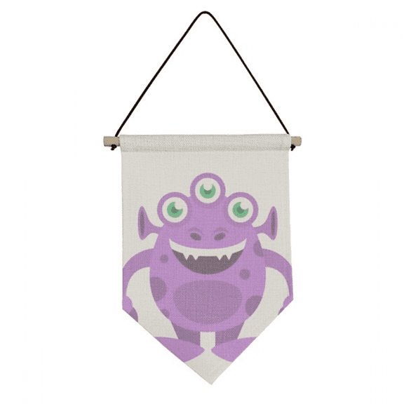 Universe Alien Monster Purple Alien Canvas Flag Hanging Wall Art Decor Banner