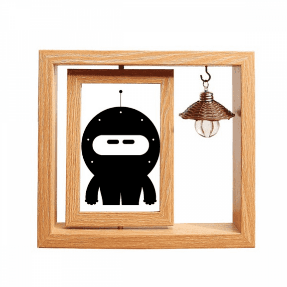 Universe Alien Monster Robot Wooden Rotating Picture Photo Frame 4x6