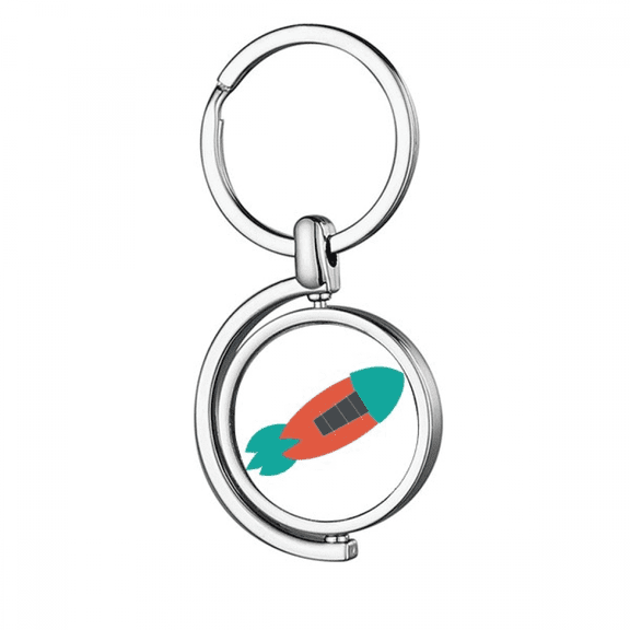 Universe Alien Monster Rocket Rotating Keychain Metal Keyring Holder