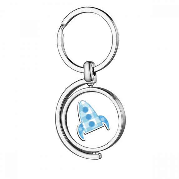 Universe Alien Monster Spacecraft Rotating Keychain Metal Keyring Holder