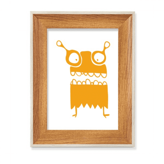Universe Alien Monster Yellow Creature Desktop Wooden Photo Frame Display Picture Art Painting Multiple Sets