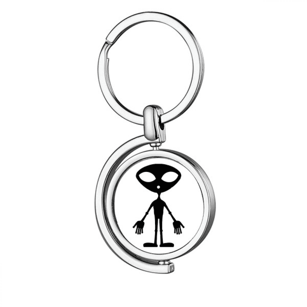 Universe And Alien Alien Art Deco Fashion Rotating Keychain Metal ...