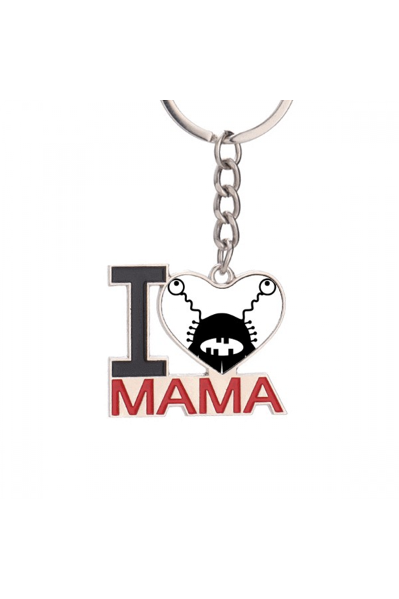 Universe And Alien Alien Sketch Keychain Metal Keyring Holder Love MAMA Mother