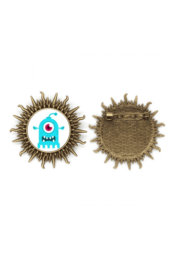 Universe And Alien Blue Cyclops Alien Metall Sonne Brosche Haken Pin